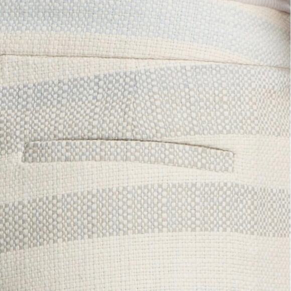 Joie ‘Merci’ Blue and Cream Striped Woven Cotton Mid Rise Dress Shorts Size 4 - Picture 3 of 9